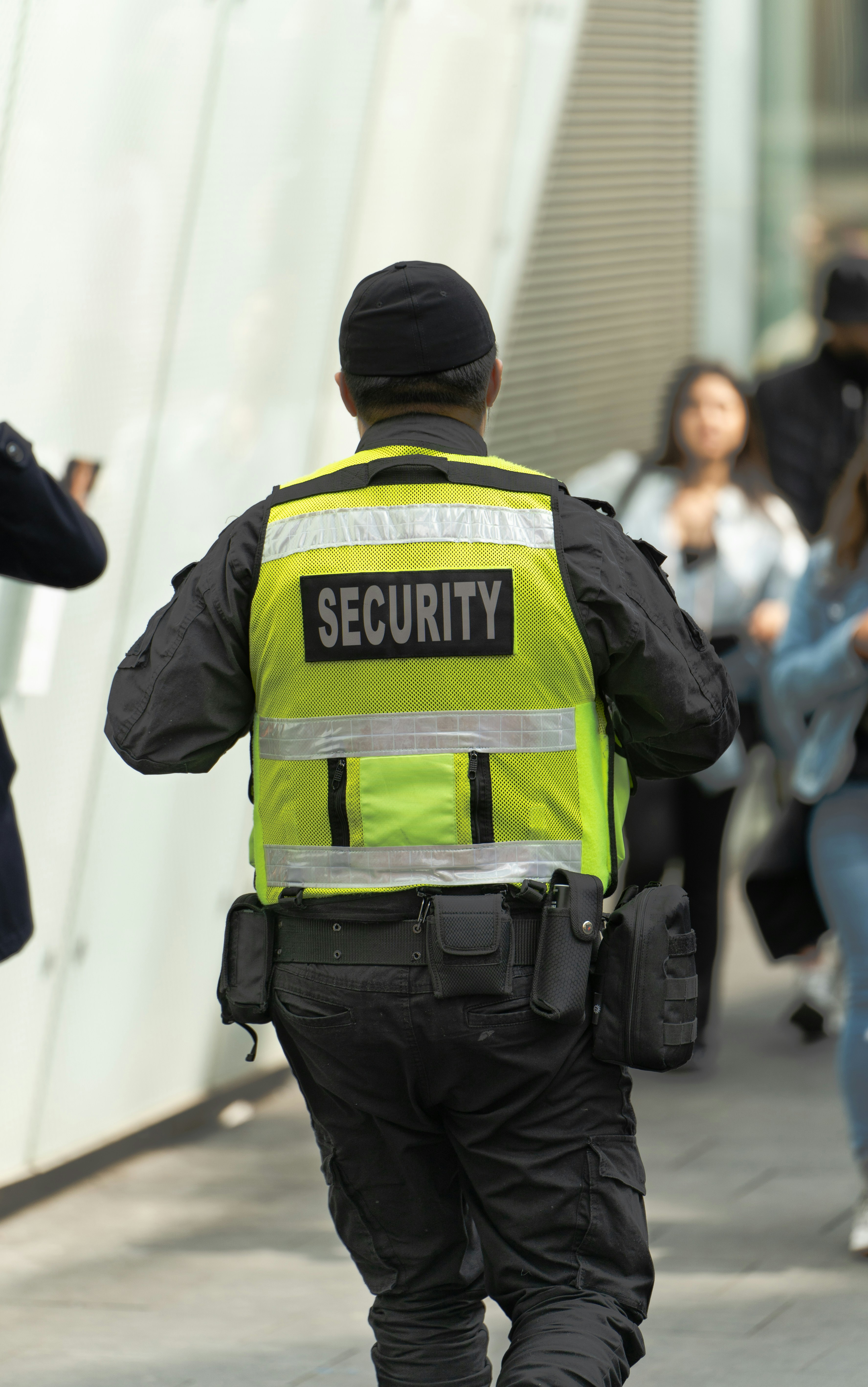 Security personnel monitoring a site